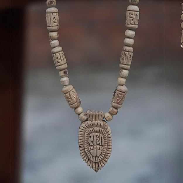 Tulsi kanthi pendent-Locket Radha tilak mala from Vrindavan