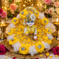 lticolor, Floral Design with Pearl Embellishments, Janmashtami Special Outfit (dress04, Size 0)