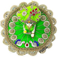 Premium Laddu Gopal Dress with Matching Pagdi | Festive Janmashtami Special Designer Poshak for Kanha Ji/Bal Gopal/Thakur Ji (Green, Size 5)