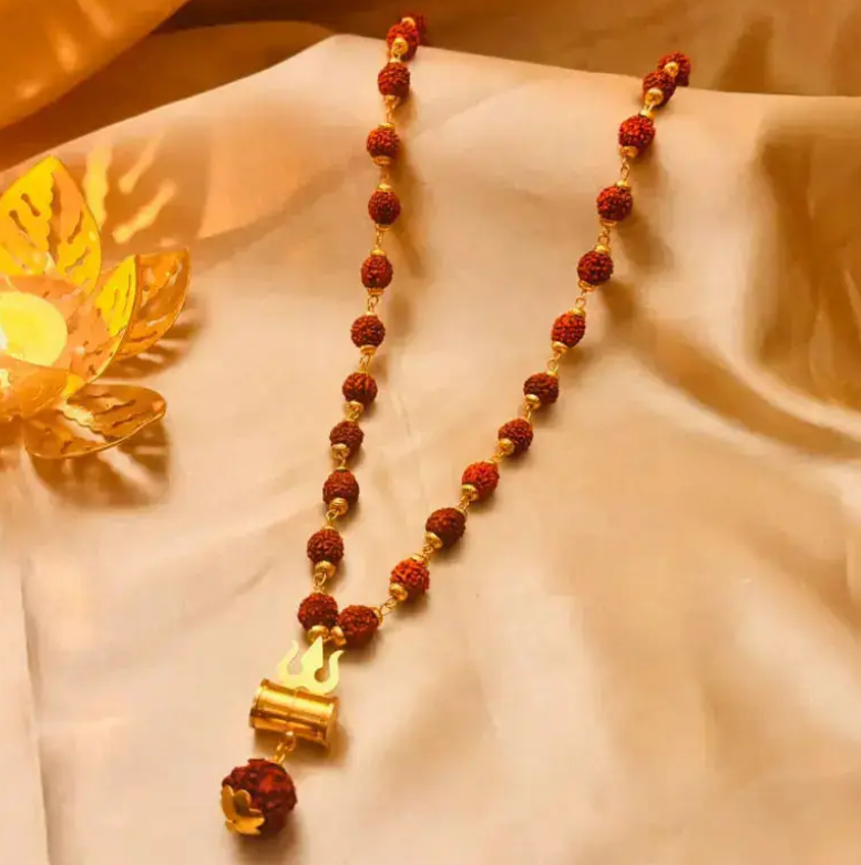 Original 5 Mukhi Rudraksha Mala – 33 Beads, 8 mm, Blessed in Kashi