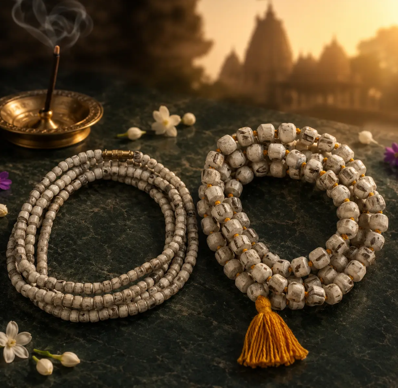 Premium Tulsi Original Combo – Tulsi Kanthi Mala (8mm) Double round & Premium 108 Tulsi Bead Japa Mala (Vrinda Sakhi)